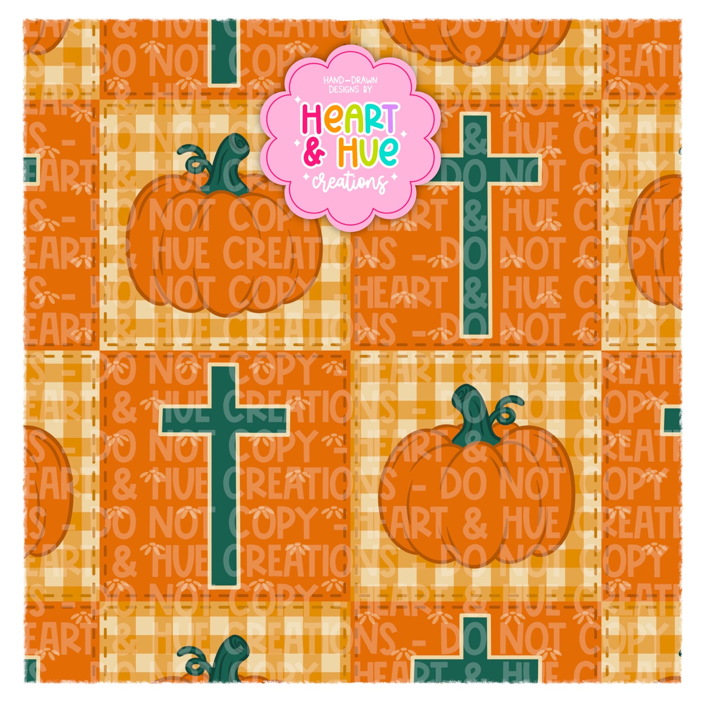 Crosses & Pumpkins Patchwork - Seamless