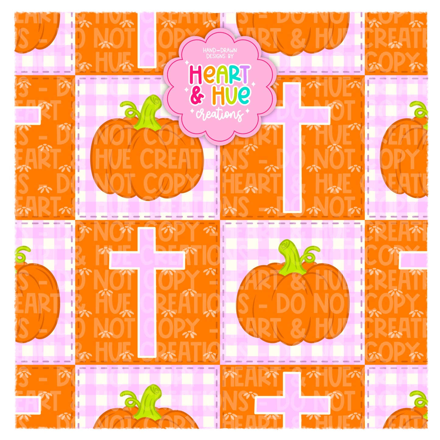 Crosses & Pumpkins Patchwork - Seamless