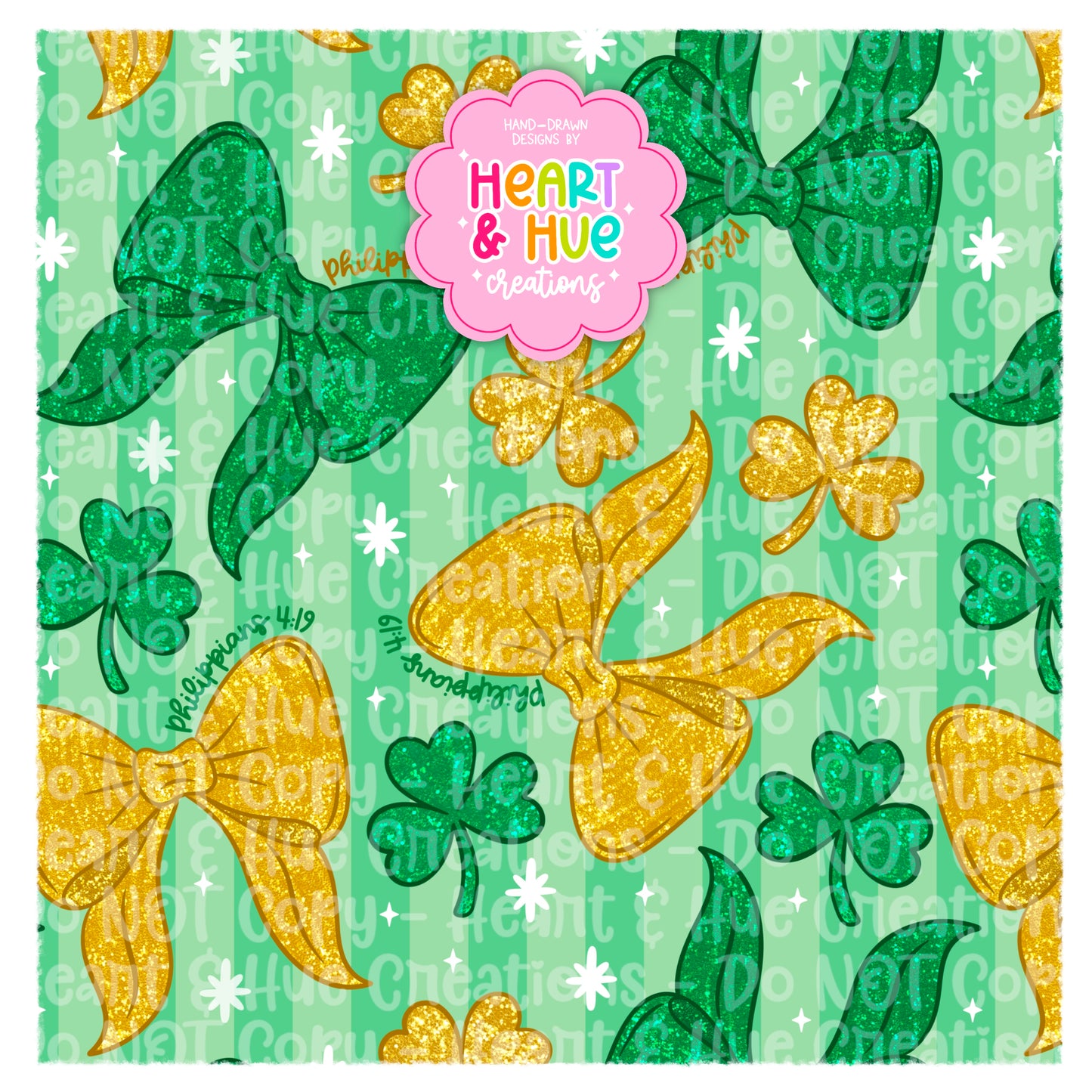 Philippians 4:19 - St.Patty Faith Based Collab with Clay Rose Designs