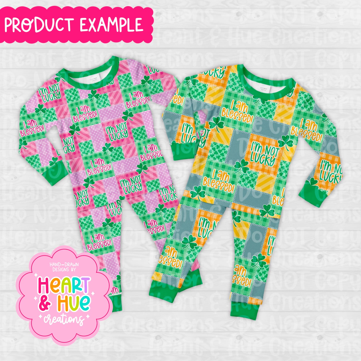 Blessed Not Lucky Seamless - St.Patty Faith Based Collab with Clay Rose Designs