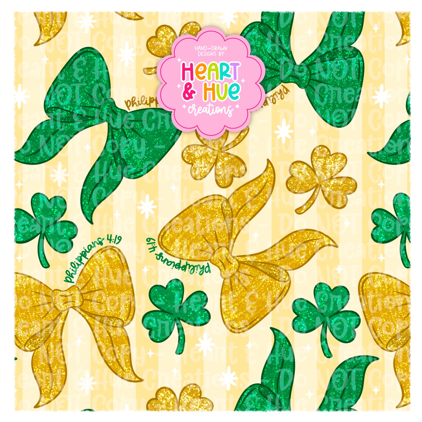 Philippians 4:19 - St.Patty Faith Based Collab with Clay Rose Designs