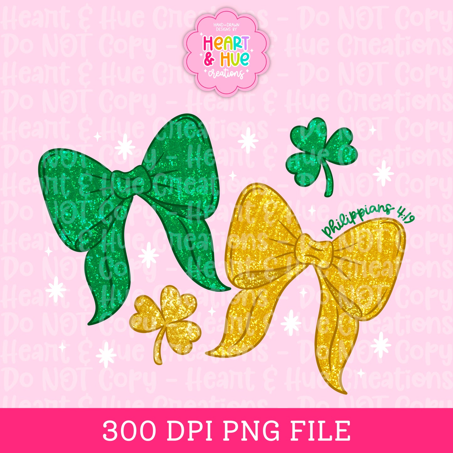 Philippians 4:19 - St.Patty Faith Based Collab with Clay Rose Designs