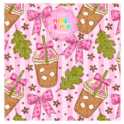 Iced Coffee & Bows - Seamless