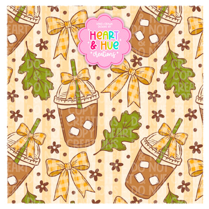 Iced Coffee & Bows - Seamless