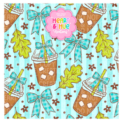 Iced Coffee & Bows - Seamless