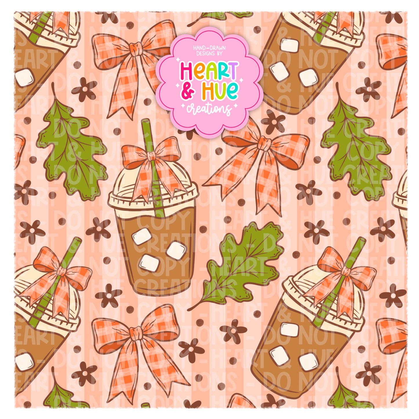 Iced Coffee & Bows - Seamless