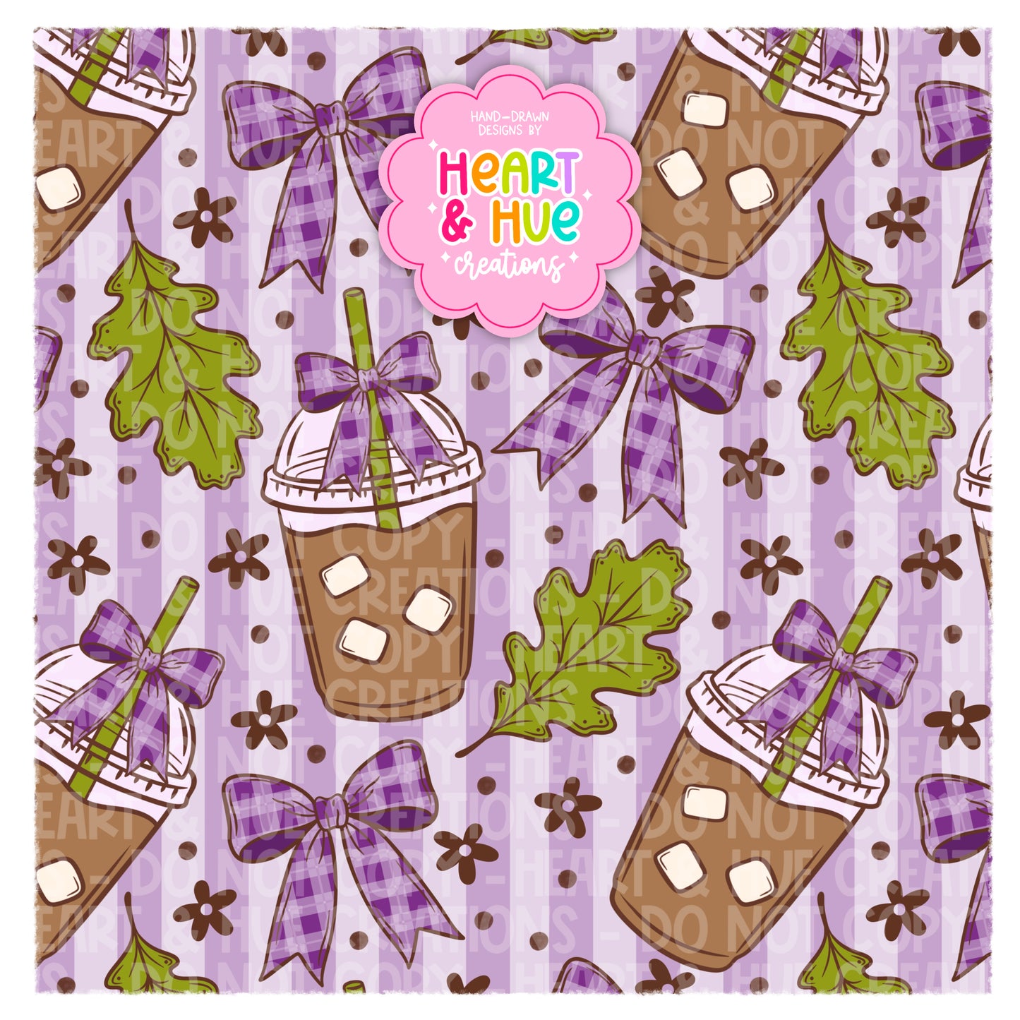 Iced Coffee & Bows - Seamless