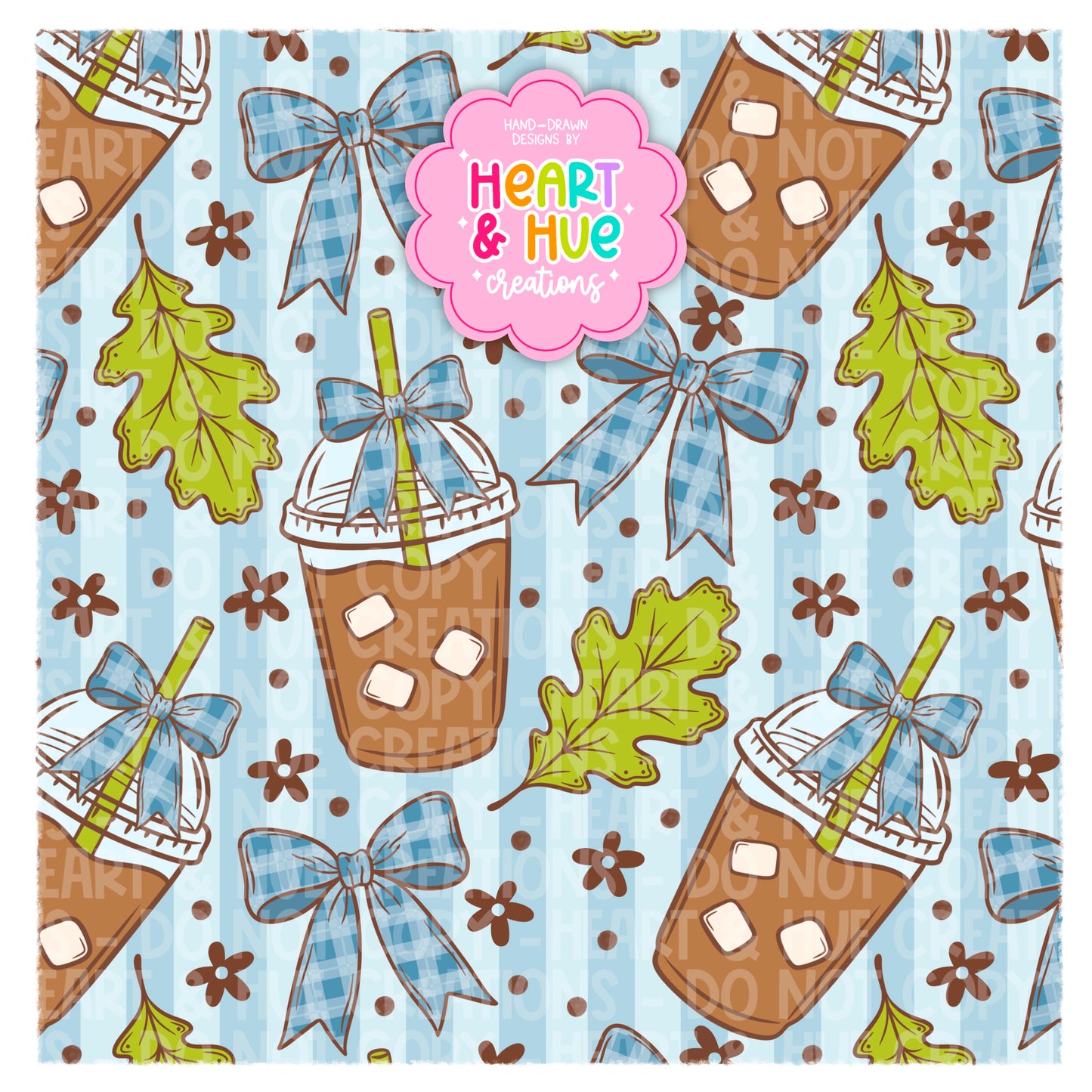 Iced Coffee & Bows - Seamless