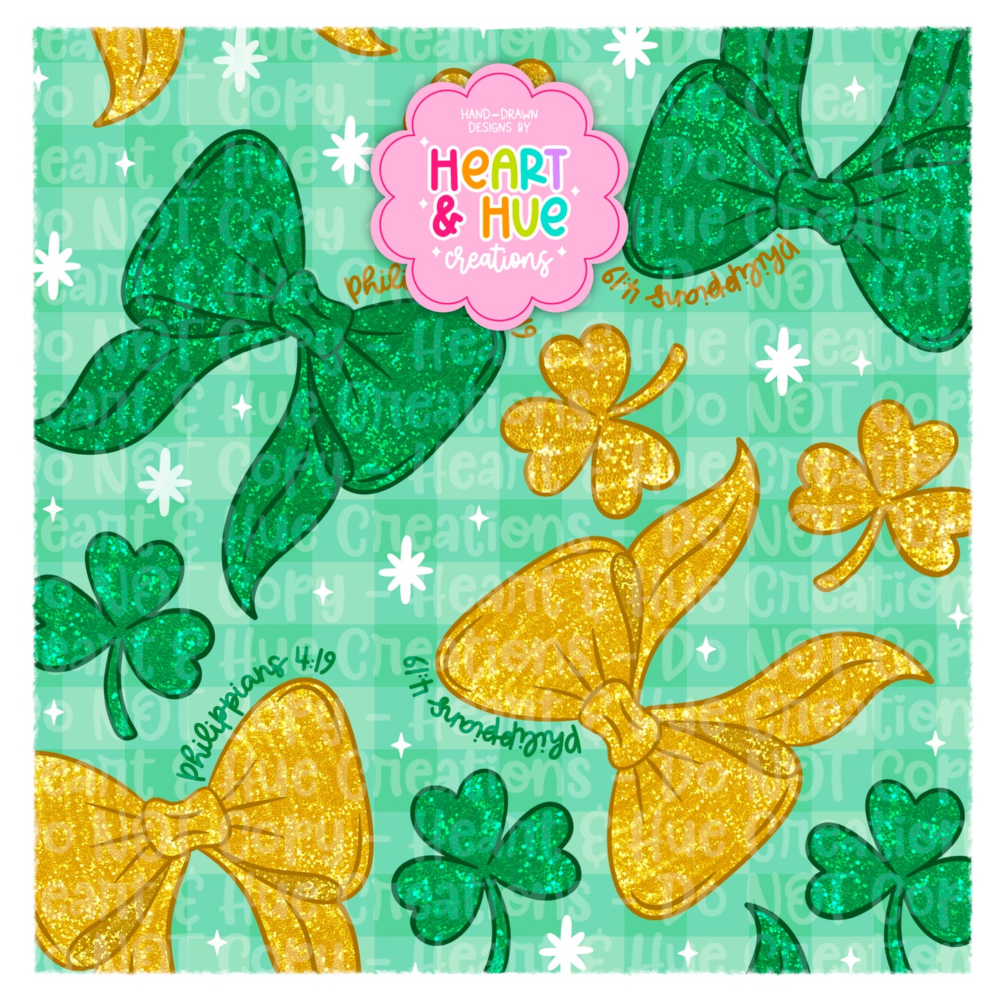 Philippians 4:19 - St.Patty Faith Based Collab with Clay Rose Designs