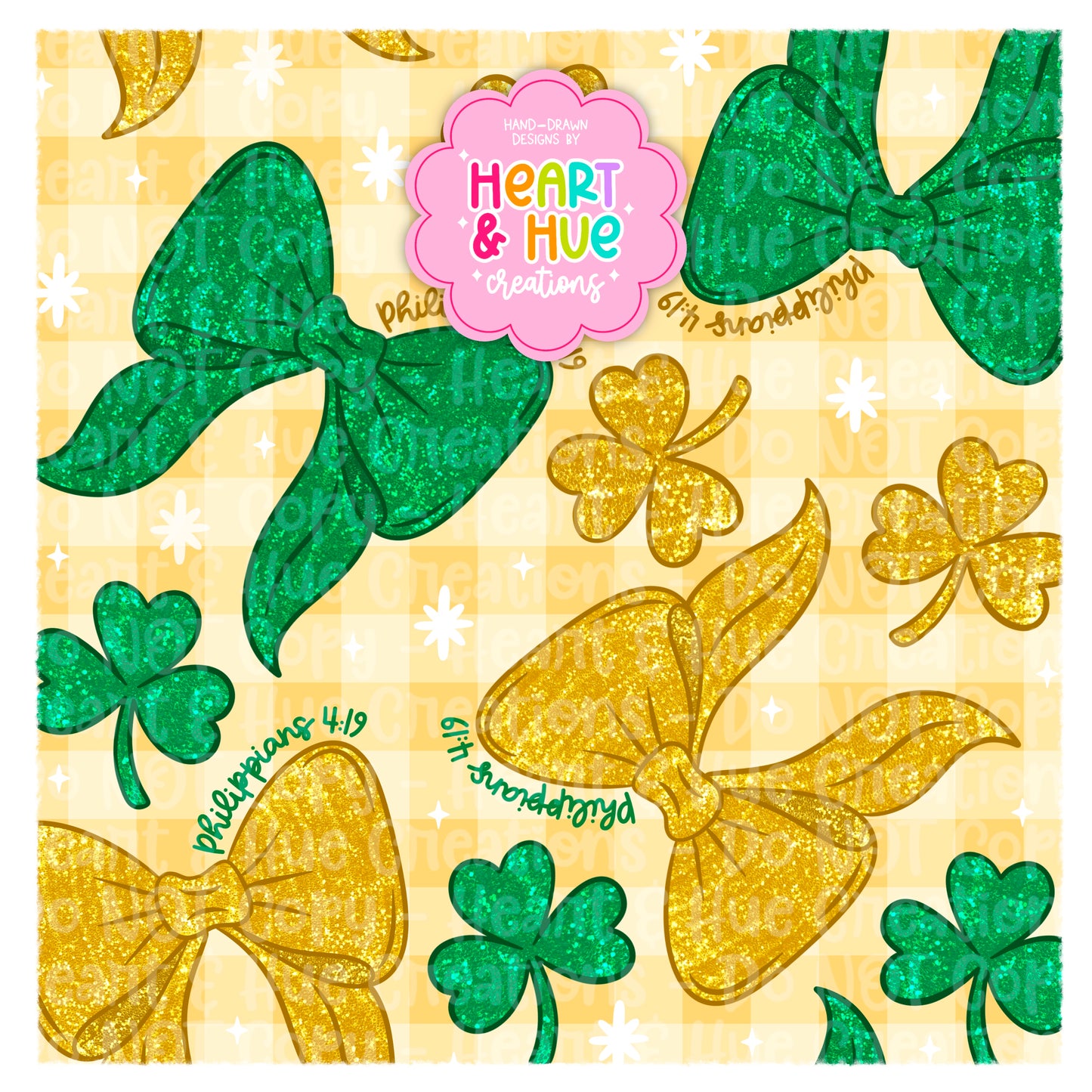 Philippians 4:19 - St.Patty Faith Based Collab with Clay Rose Designs