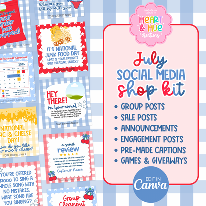 July Social Media Shop/Engagement Kit