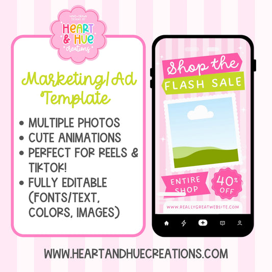 Trendy Marketing/Ad Video Canva Template