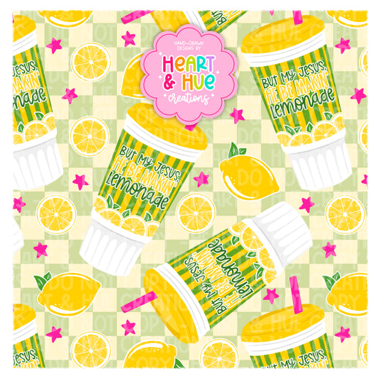 Jesus Makin’ Lemonade - Seamless + PNG - No Codes