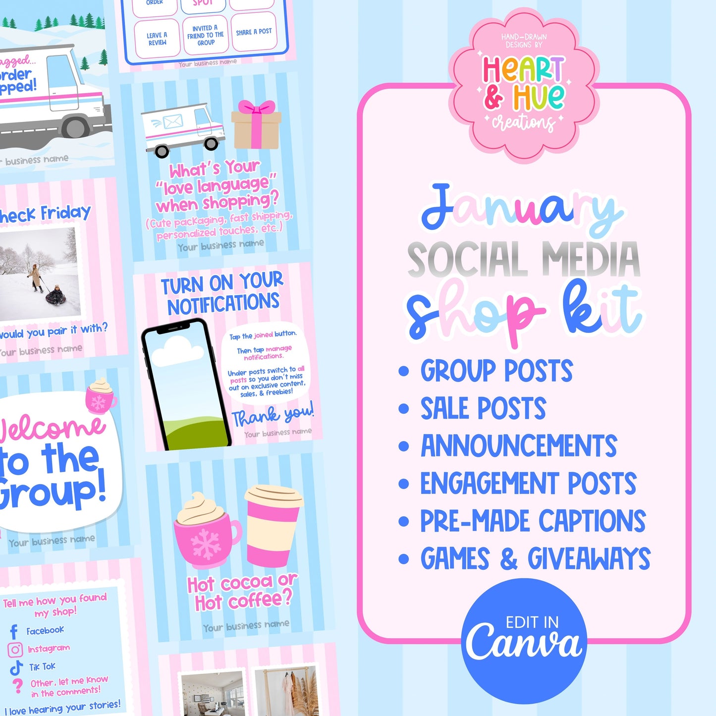 January Social Media Shop/Engagement Kit