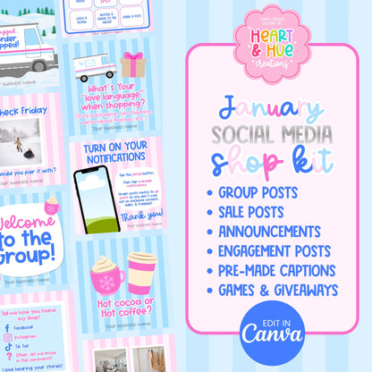 January Social Media Shop/Engagement Kit