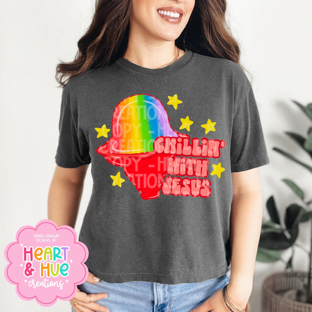 Chillin’ with Jesus - Seamless + PNG - No Codes