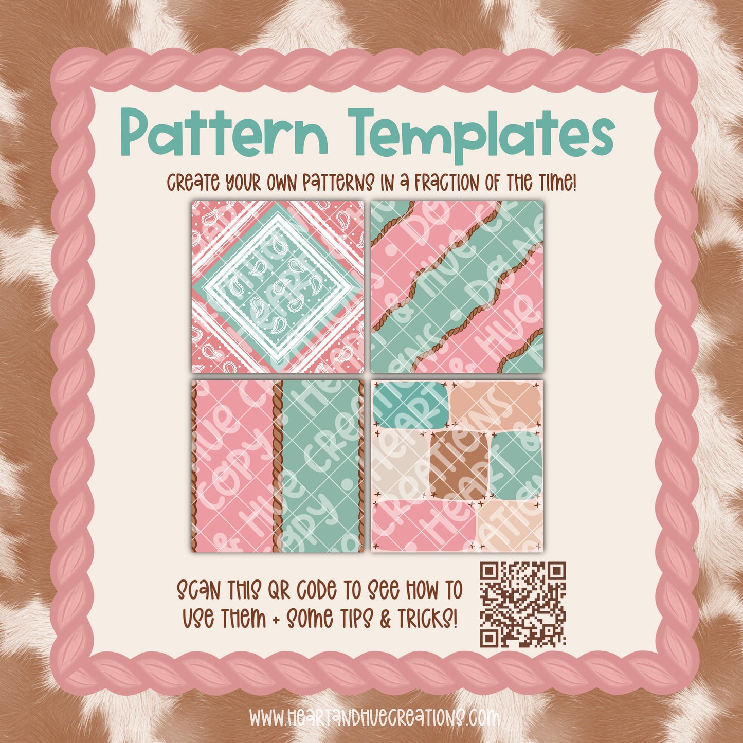 Procreate Western Vibes Pattern Kit -  Templates, Brushes & Stamps