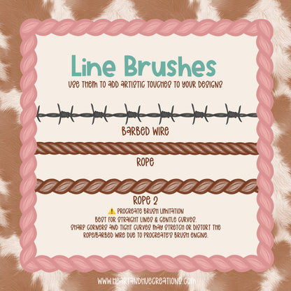 Procreate Western Vibes Pattern Kit -  Templates, Brushes & Stamps