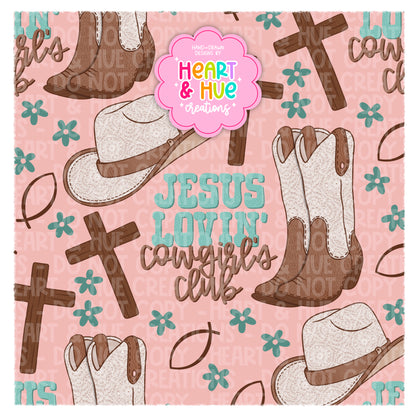 Jesus Lovin’ Cowgirl’s Club - Seamless + PNG