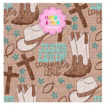 Jesus Lovin’ Cowgirl’s Club - Seamless + PNG
