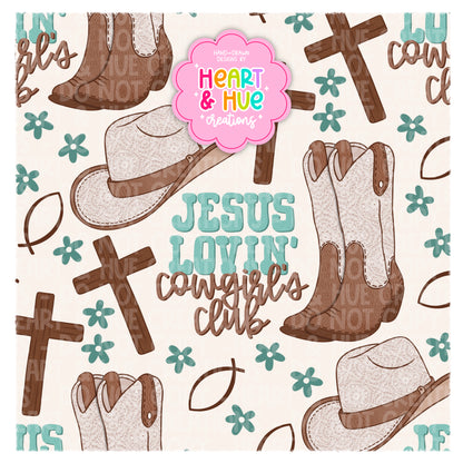 Jesus Lovin’ Cowgirl’s Club - Seamless + PNG