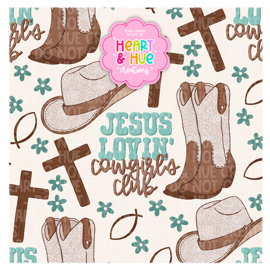 Jesus Lovin’ Cowgirl’s Club - Seamless + PNG