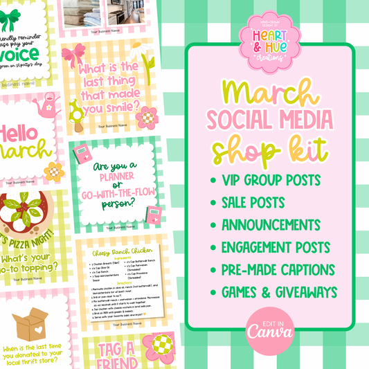 March Social Media Shop/Engagement Kit