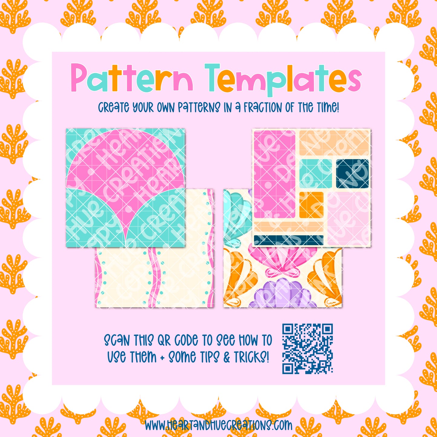 Procreate Beachy Pattern Kit -  Templates, Brushes & Stamps