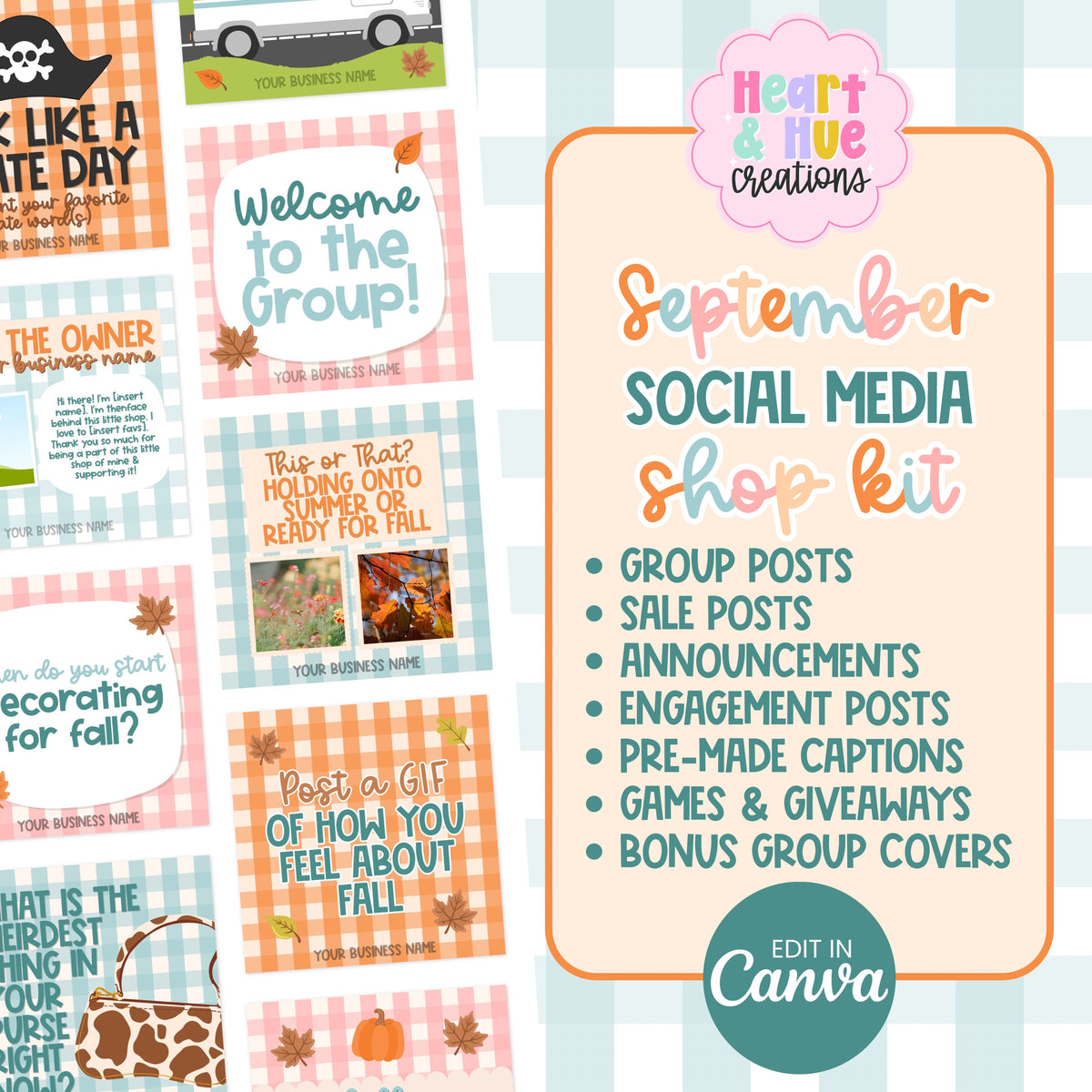 September Social Media Shop/Engagement Kit