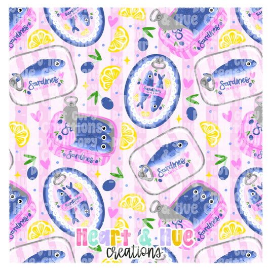 Sweet Sardines - Seamless + PNG