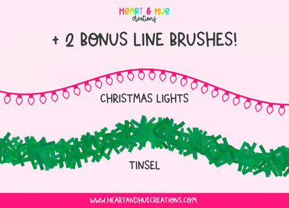 Procreate Christmas Pattern Kit - Templates, Brushes, Stamps