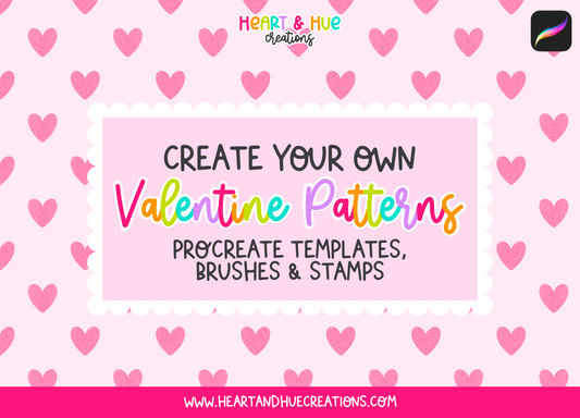 Procreate Valentine Pattern Kit - Templates, Brushes, Stamps