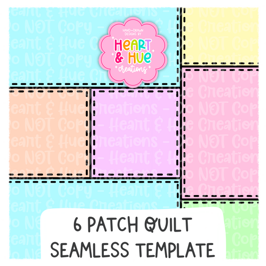 6 Patch Quilt Seamless Procreate Template