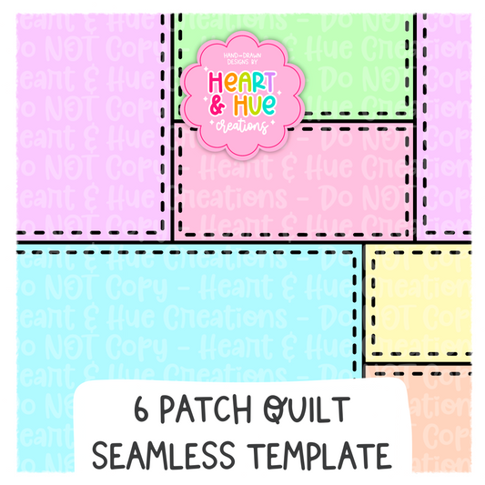 6 Patch Quilt Seamless Procreate Template