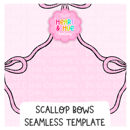 Scallop Bows Seamless Procreate Template