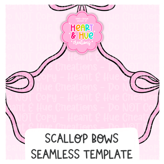 Scallop Bows Seamless Procreate Template