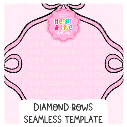 Diamond Bows Seamless Procreate Template