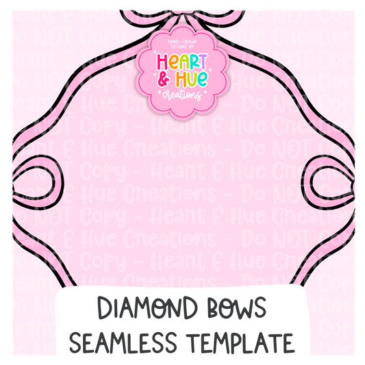 Diamond Bows Seamless Procreate Template