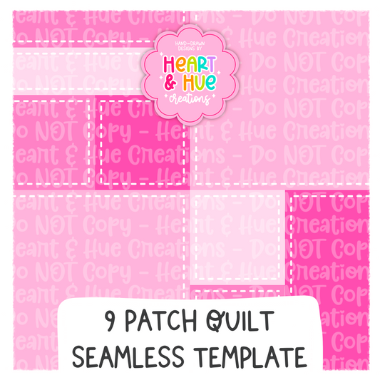 9 Patch Quilt Seamless Procreate Template