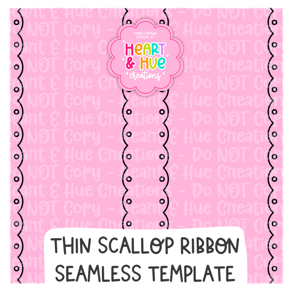 Slim Ribbon Design Thin Ribbon Seamless Procreate Template – Heart & Hue Creations