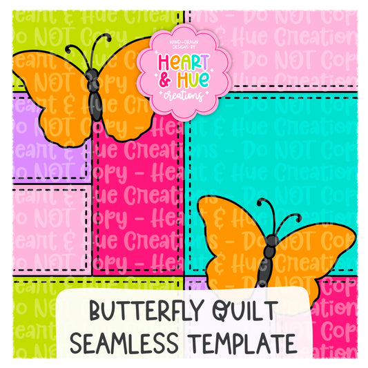 Butterfly Quilt Seamless Procreate Template