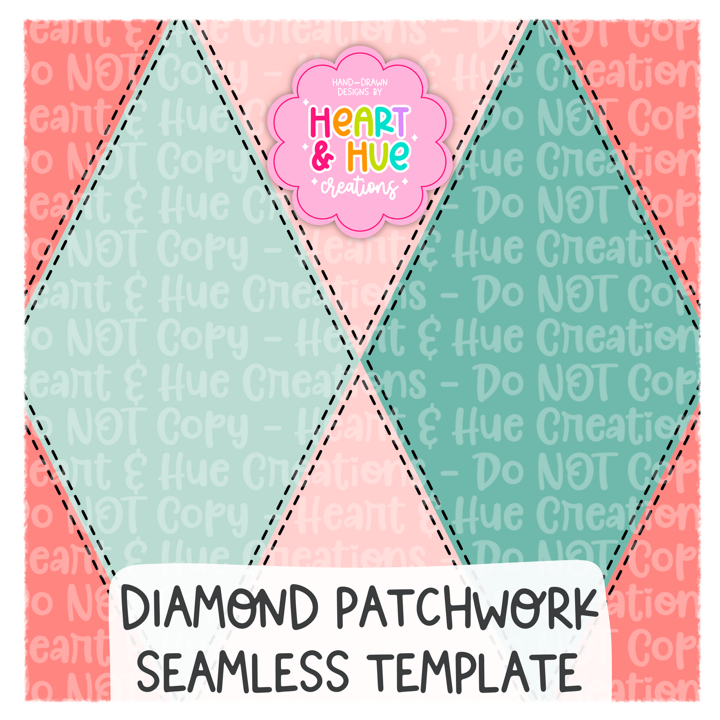 Diamond Patchwork Seamless Procreate Template