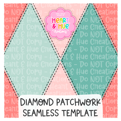 Diamond Patchwork Seamless Procreate Template