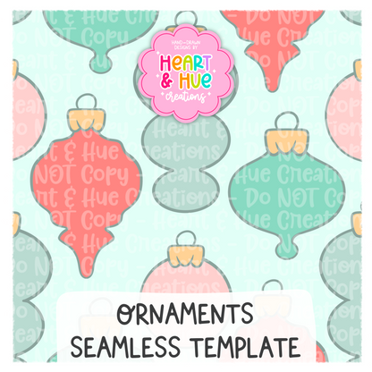 Christmas Ornaments Seamless Procreate Template