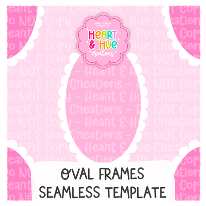 Oval Frame Seamless Procreate Template
