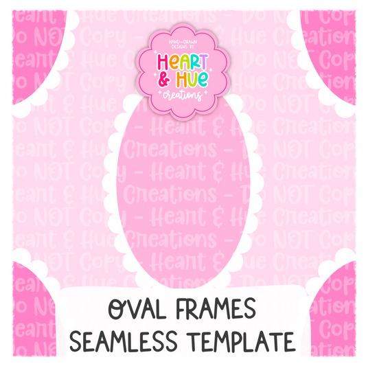 Oval Frame Seamless Procreate Template