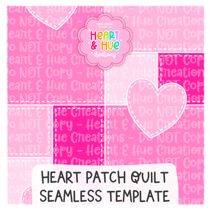 Heart Quilt Seamless Procreate Template