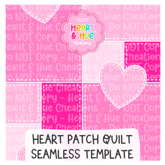 Heart Quilt Seamless Procreate Template