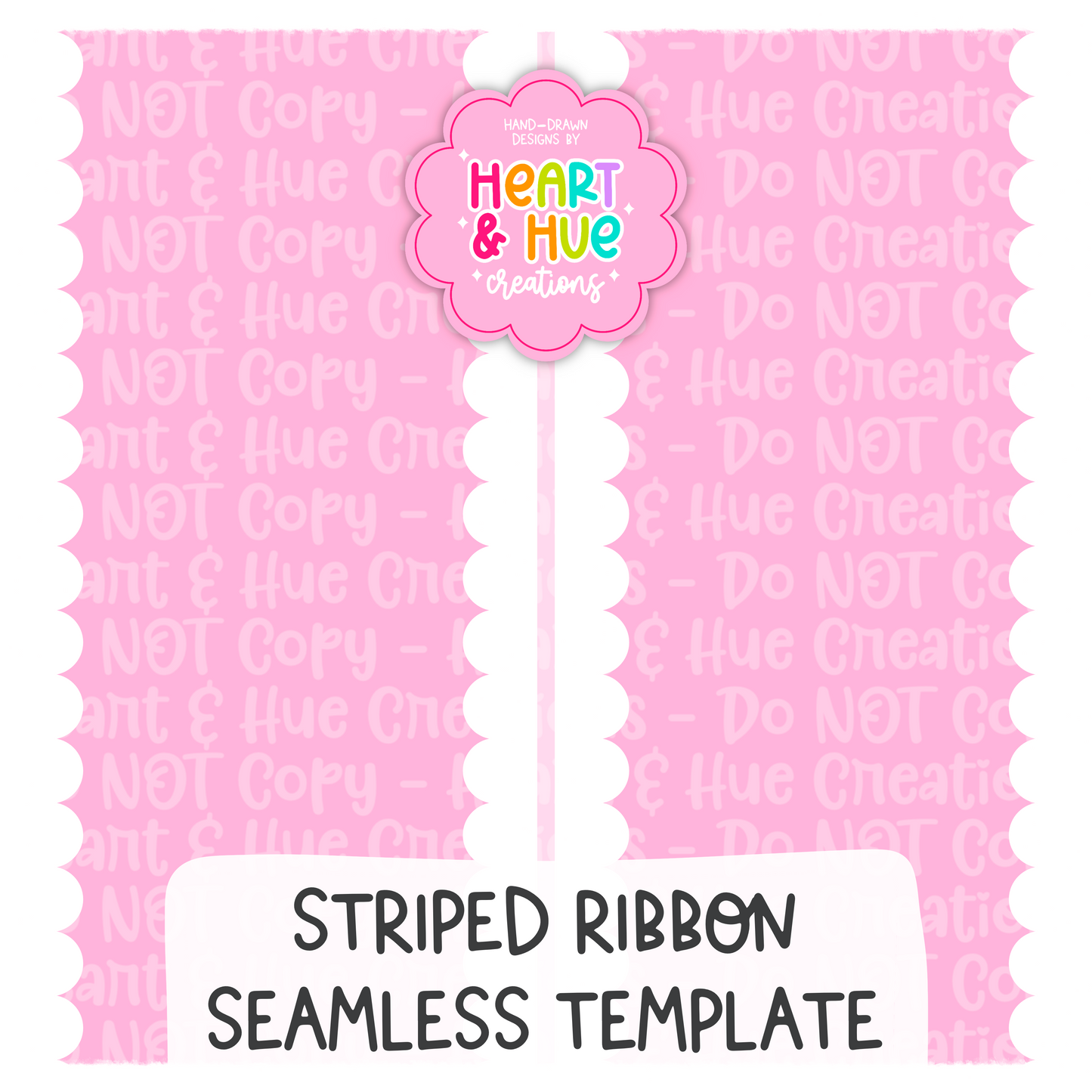 Striped Ribbon Seamless Procreate Template