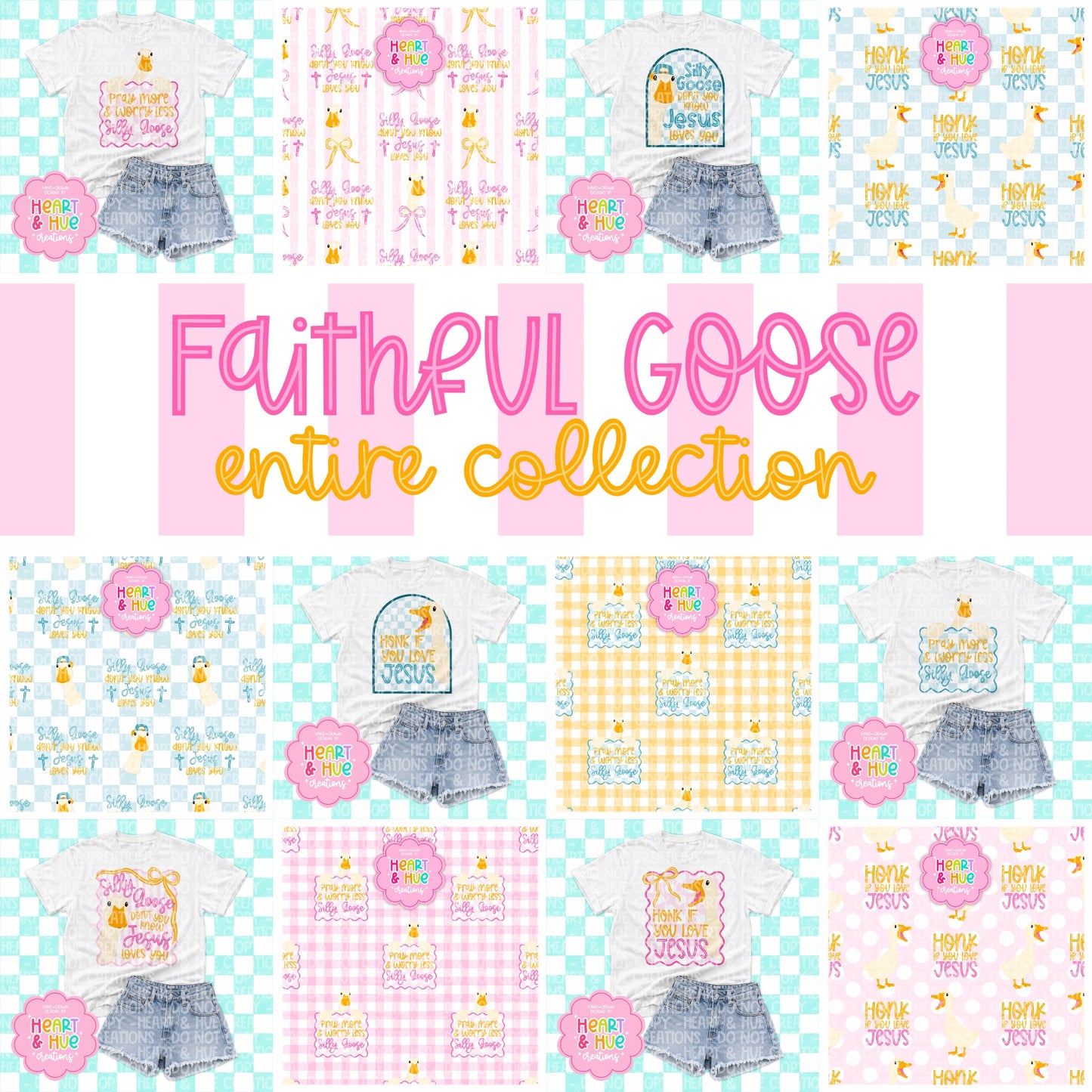 Faithful Goose Entire Collection - Faith Based - Seamless & PNGs